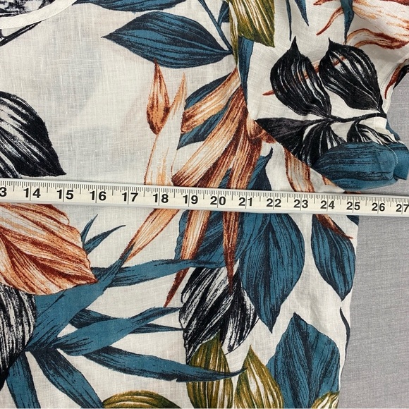 C&C California Linen Tropical Print Top Sz 1X - Picture 4 of 5